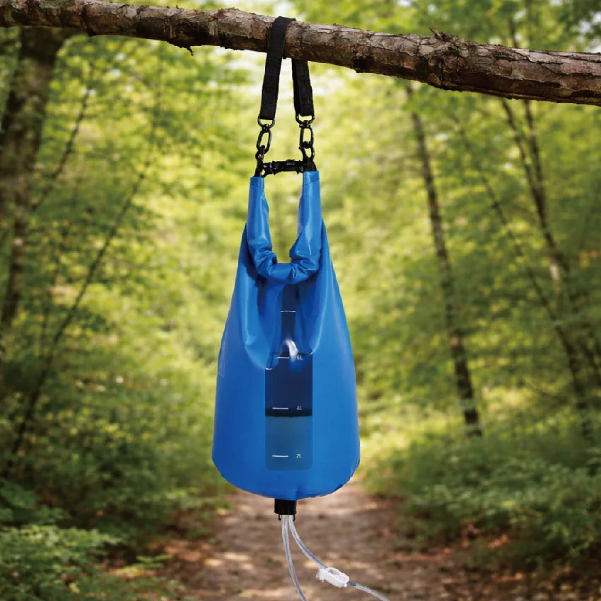 Portable 10L Outdoor Camping Hiking Fishing Gravity Purifier Bag Ceramic Water Filter Manual Power Source for Water Filtration