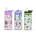 Toursun  Cute 420ml Portable Children  Plastic Water Bottle with Silicon Nozzle  Bpa Free Plastic School Kids Water Bottle