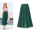 Fashion Women Ladies  Flared Wide Leg Baggy Culottes Trousers Plus Size