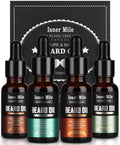 OEM 4 Pack Beard Oil Set Cedarwood/Sandalwood/Sage/ Orange for Men Mustaches Growth (4pcs*20ml/set)