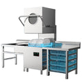 China Sale 9.8KW Commercial Kitchen Equipment Full Automatic Freestanding Restaurant Hotel Dishwasher 380V Hood Type Dishwasher