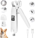 Cat & Dog Nail Trimmers Electric Rechargeable Dog Nail Clippers & Dog Nail Grinder with 2 LED Light Paws Grooming Kit