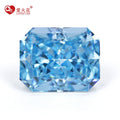Synthetic 5A+ Quality Artificial Stone Price Octagon Radiant Ice Cut Aquamarine Color Loose Cz Zircon Stone