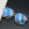 New CE Certified Alloy Frame Fashionable Square Anti-UV400 Blue Light Blocking Unisex Glasses for Diamond Face Shape Daily Use