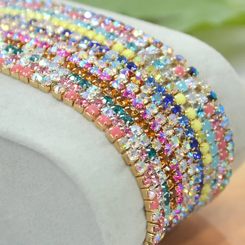 Elastic Stretchable Bracelet Fashion Crystal Rhinestone Woman Bracelets Party Jewelry for Woman