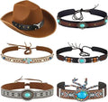 Fashion Design Leather Hat Accessories Custom Western Cowboy Hat Bands Decorative Hatband