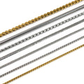 Stainless Steel 18k Gold Plated Layered Pendant Snack Box Link Twist Choker Necklace Gold Layering Chain Choker for Women Girls