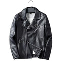 Wholesale Men's Jacket High Quality Motorcycle Leather Jacket Men Slim Short Zipper Clothing Male