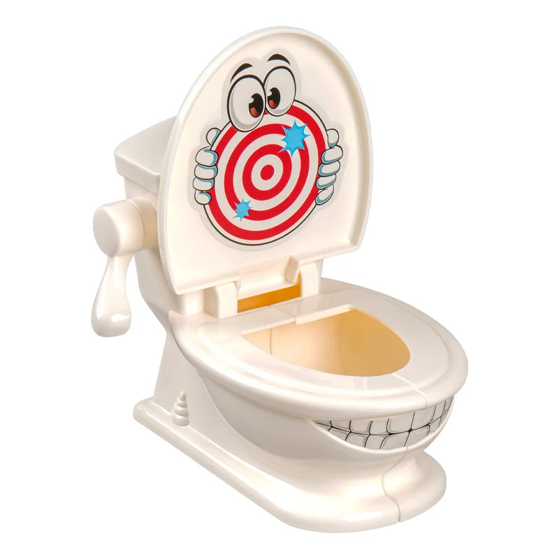New Family Funny Game Creative Parody Mini Toilet Catapult  Novel Toys Kids Spoof Tricky Desktop Shoot Game Toys for Children