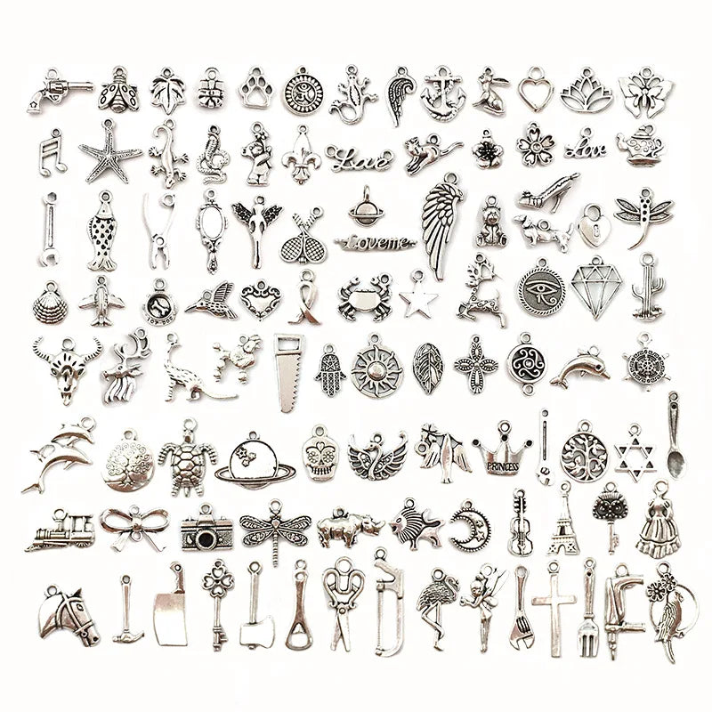 Wholesale Metal Zinc Alloy Tibetan Silver Mini Ancient Gold Jewelry Pendant Phone Charm for Bracelet Jewelry Necklace Making