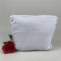 Custom Waterproof Cotton Canvas Makeup Tote Bag Fabric and Leather Storage Cosmetic Duffel for Travel