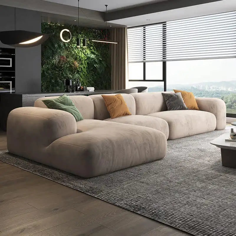 Traditional Style Living Room Sofa Set Convertible Cooling Features Light Luxury Fabric Furniture Sets for Villa Warehouse
