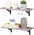 Mounted Floating 2 Set Display Ledge Rack Wood Wall Hanging