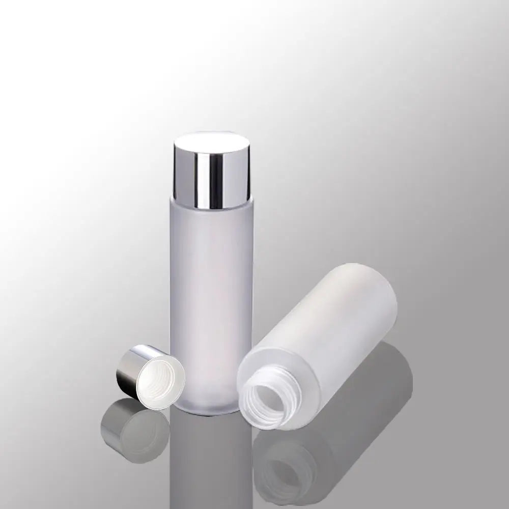 Luxury 100ml 200ml PET Plastic Bottles for Personal Care Toner Frosted Empty Cosmetic Packaging Screw Caps Screen Printing