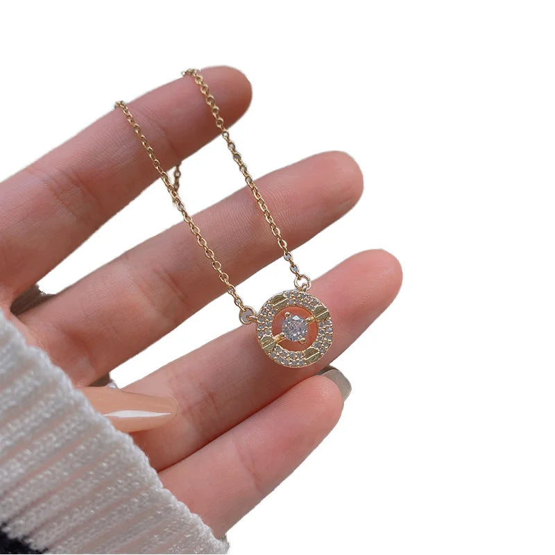 Wholesale 18K Gold Plated Stainless Steel Necklaces Trendy Fashionable Butterfly Shape Copper Jewelry for Women Bulk Crystal