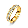 European American Fashion Jewelry Simple Elegant Diamond Sandblasted Rings Multi-color Stainless Steel Ring for Women