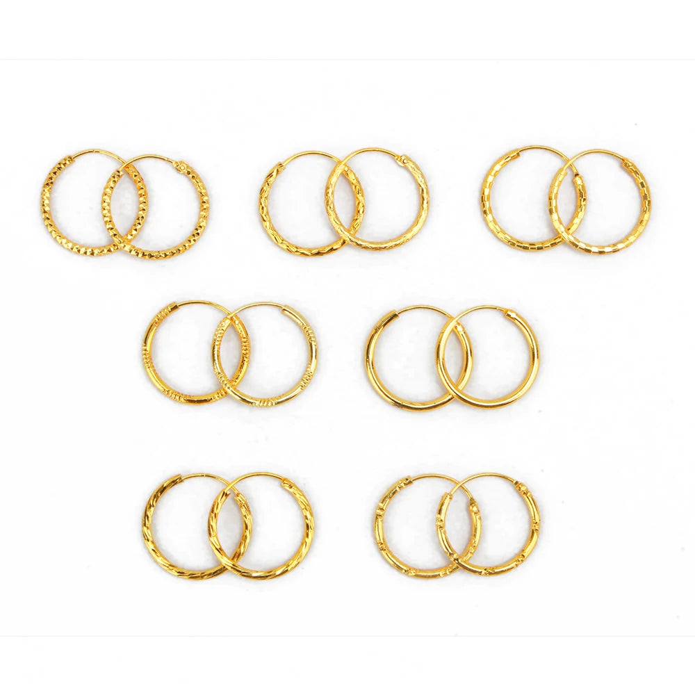 Jinxiuxing 24k Gold Plated Huggie Earrings Fashionable Solid Screw-shaped Earring Hoops Wholesale Brass Jewelry for Women