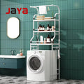 JAYA 3 Layer Multipurpose Toilet Paper Bathroom Stand Organizer Adjustable Washing Machine Storage Shelves Over the Toilet Rack