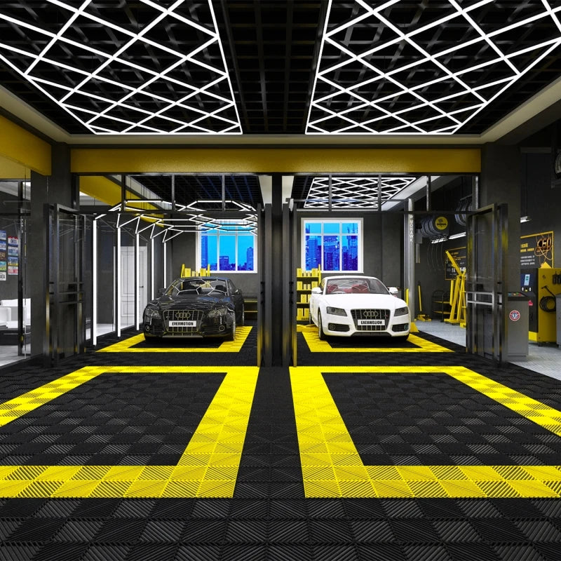 Modern Design Interlock PP Garage Flooring Tiles PVC Slab Rib Garage Floor Mat for Outdoor Sports Venues Hotels