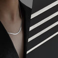 Herringbone Link Chain Gold Plated Twisted Flat Snake 316L Stainless Steel Hip Hop Necklace for Unisex