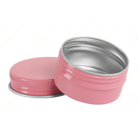 15g 30g 50g 60g 80g pink Aluminum Tin Tea Lip Balm Mint Soap Jar Coffee Facial Scrub Container Wholesale Cosmetic Aluminum