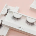 Super Soft Wispy Synthetic Hair Faux Mink False Eyelashes with Super Fine Invisible Band Cruelty-Free Handmade Eyelashes