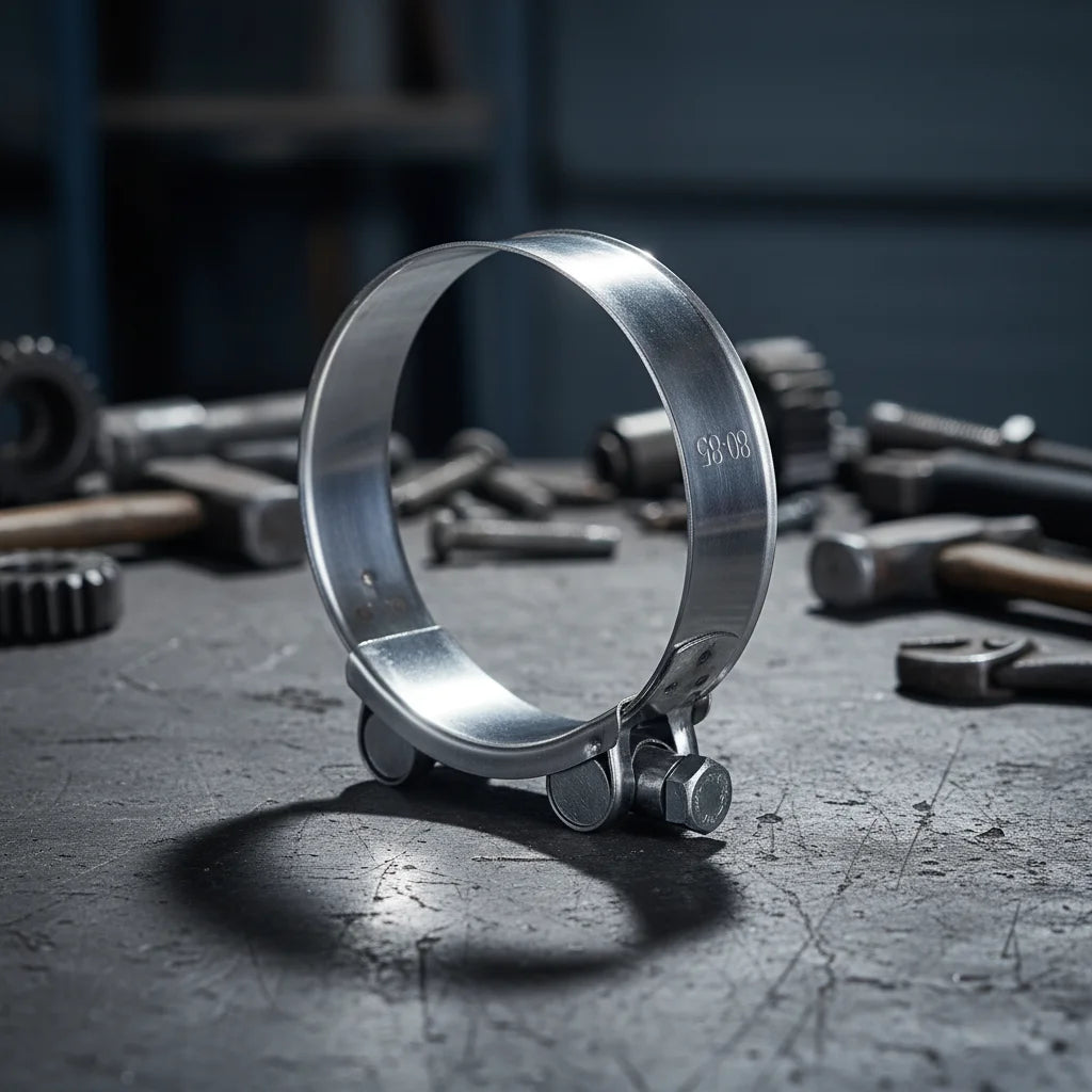 Super Quality THEONE Single Bolt Electroplated Stainless Steel 304 Metric Hose Clamp for Pipe