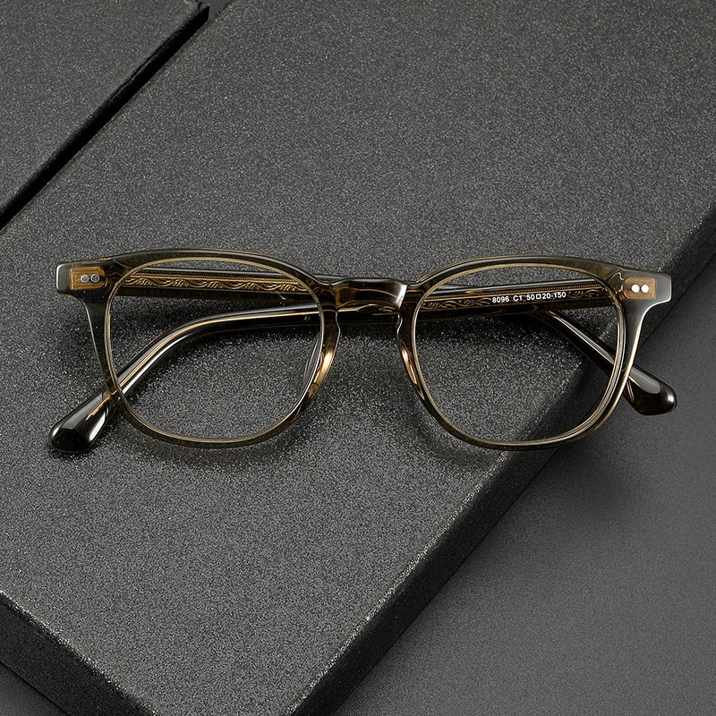8096 Acetate Eyeglasses High End Wholesale Vintage Unisex Women Men Acetate Spectacles Reading Optical Glasses Frames