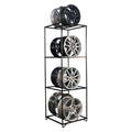 Ready to Ship Retail Steel Double-Sided Car Wheel Rim Display Stand with Alloy Rack and Shelf