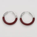Fashion All-Match Plain Circle Color Matching Red Enamel Drop Glaze Big Hoop Earrings Women's Jewelry Factory Custom