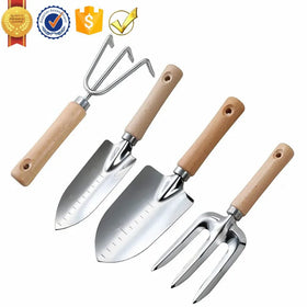 GTS07A Gardening Hand Tool Set Wooden Garden Tool Professional Gardener Tool Stainless Steel