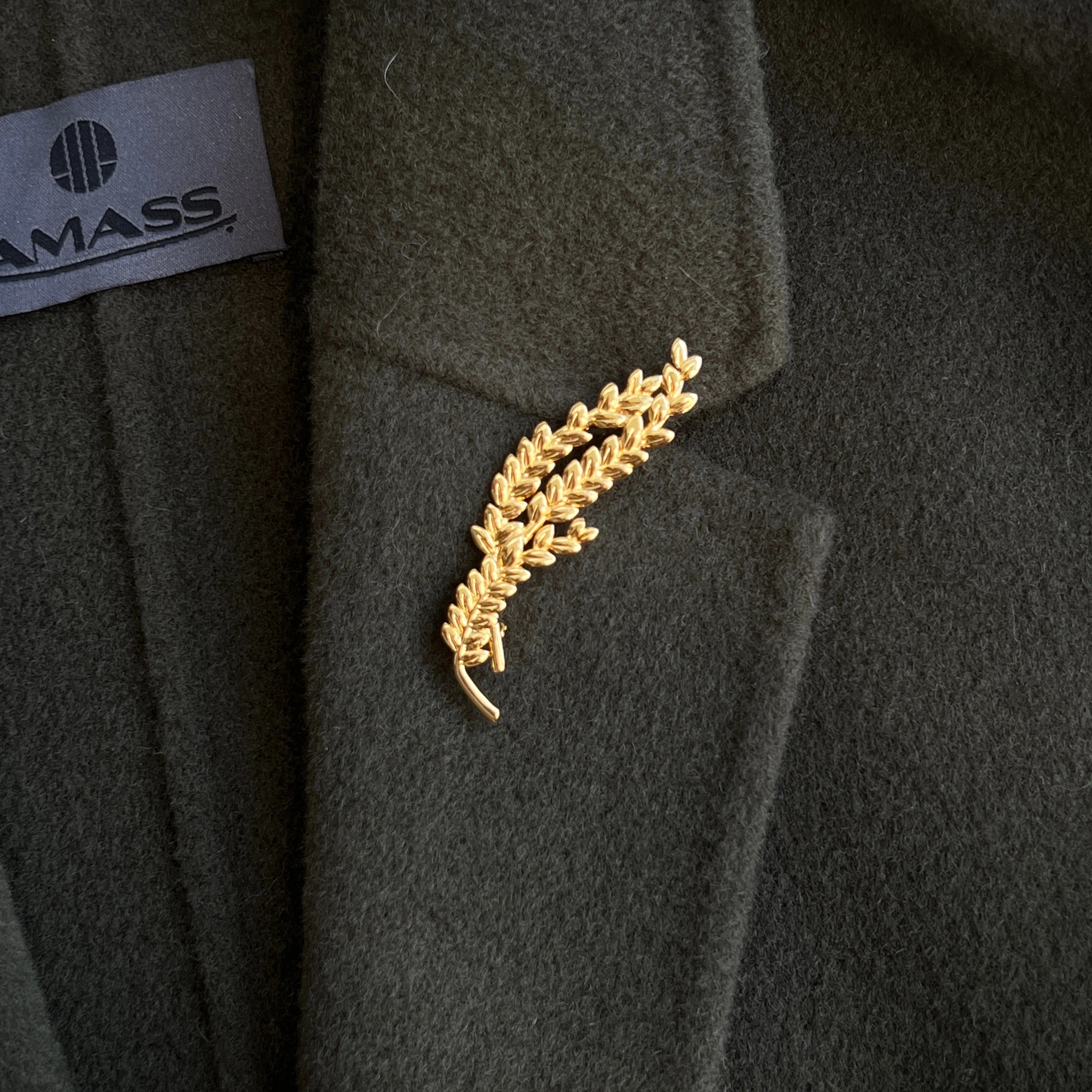 Fashion Luxury Wheat Ears Shape Brooches Women Brooches Hijab Brooch