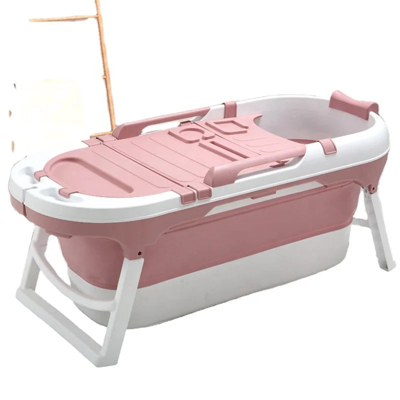 140 cm Length New Freestanding Bathroom Folding Bathtub Folding Bucket Barrel Portable Plastic Foldable Bath Tub Folding Bathtub