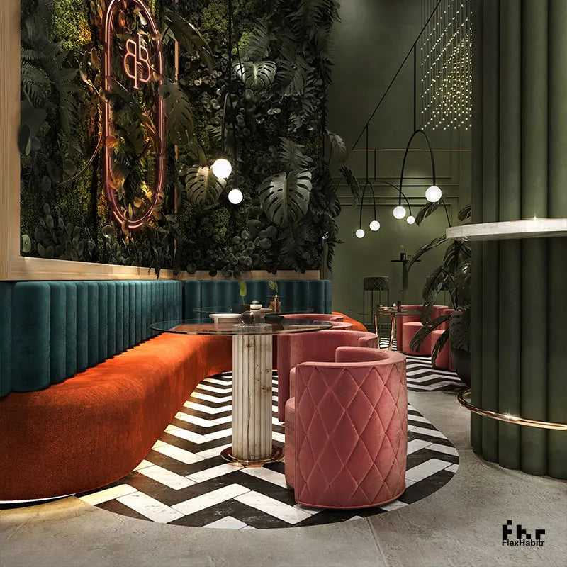 Modern commercial restaurant furniture booth banquet seating furniture for restaurant cafe
