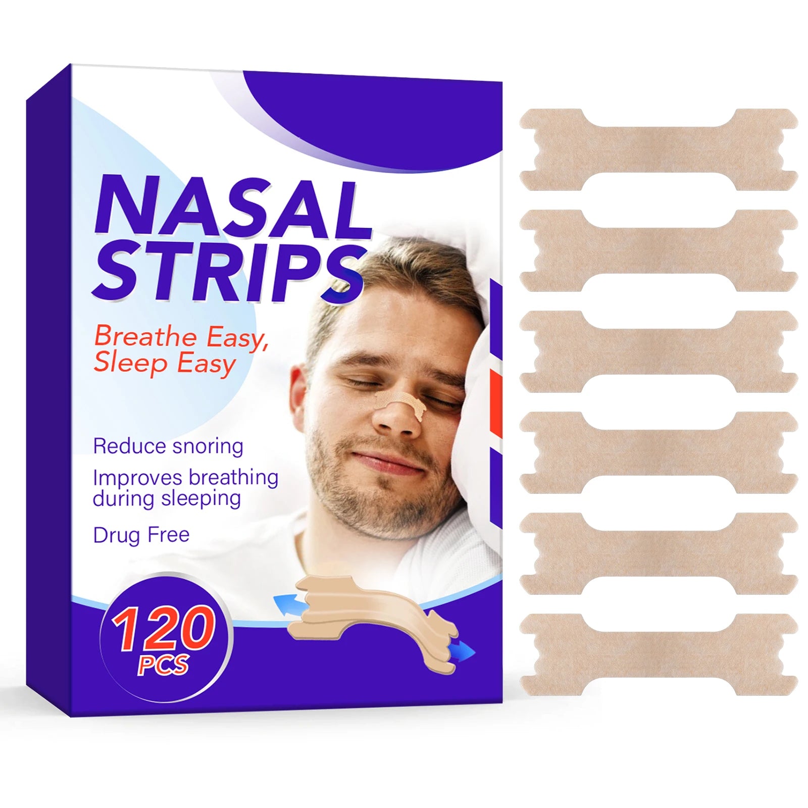 SEFUDUN Best Adult Anti Snoring Nose Strip Help Better Breathe Nasal Strips for Strips Snoring Breathing Clrear