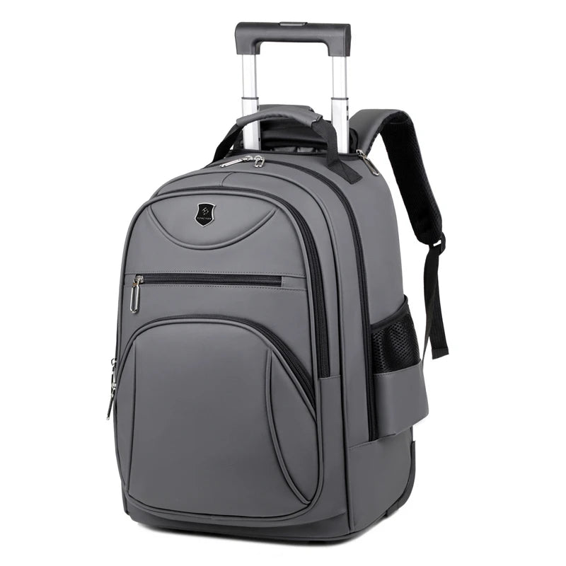 New High Capacity Waterproof Rolling Wheeled Laptop Backpack Travel Backpack Wheel Trolley Backpack