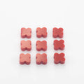 Jewelry Stone Wholesale Loose Gemstone Synthetic Red Turquoise Stone Four Leaf Clover