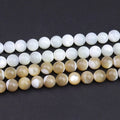 Wholesale Round White Sea Shell Spacer Beads Mother of Pearl for Bracelet Jewelry Making 4mm 6mm 8mm 10mm 12mm