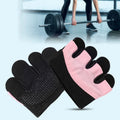 Great for Men Women Gym Workout Fitness Gloves Black Pink Nylon Comfortable Anti-Slide Partial Callus Spot Exercise Training