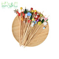Fashionable Design Food Decorative Bead Picks Bamboo Stick Fruit