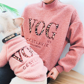 Wholesale Winter Warm Dog and Me Jumper Outfit Matching Human Set