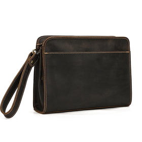 Business Style Soft Leather Male Bag Leather Clutches Men Envelope Clutch Bag Men's Handbag Clutch Bag With Wrist Belt