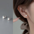 New Design S925 Sterling Silver Moonstone Heart Screw Stud Earrings Silver Jewelry for Women G8430