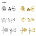 FUAMAY 2025 Boho Gold Plated Trio Earrings Studs Zircon Diamond Cut for Party or Gift Dropshipping Jewelry Products