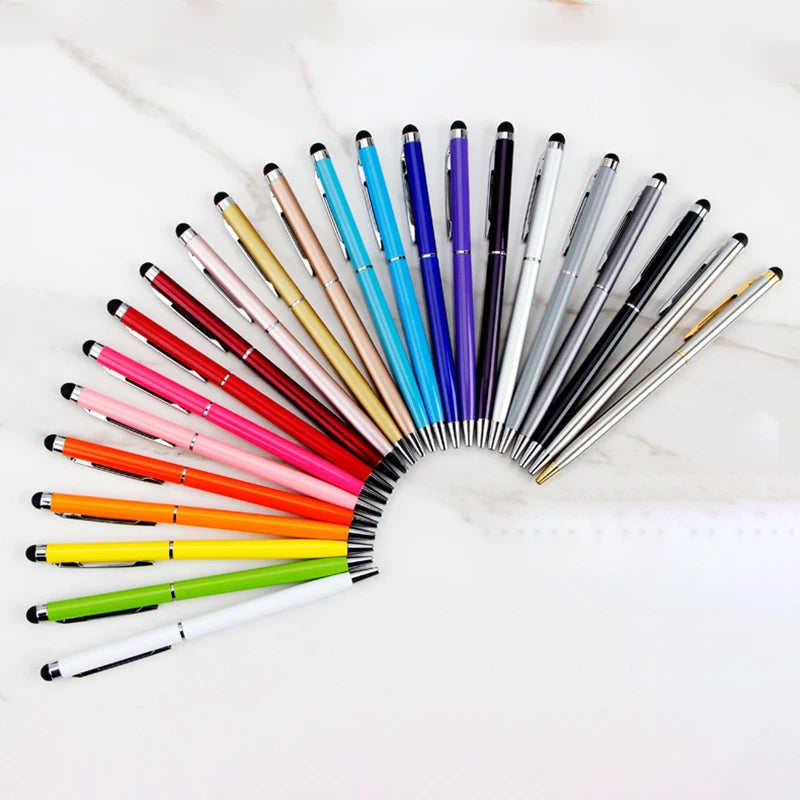 Hot Sale Colorful Cheap Promotional Pens Gift Cross Stylus Ballpoint Pen Custom Logo Printed Hotel Aluminum Touch Pen for Phone