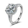Drop Shipping 3ct Moissanite Diamond Women Wedding Band Ring White Gold Plated  925 Sterling Silver Engagement Ring