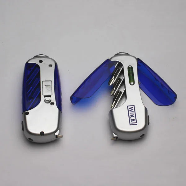 LED Plastic Multi-function Flashlight Screwdriver Level Function Tool Tape Lamp Outdoor 4 in 1 Multi-function Tools