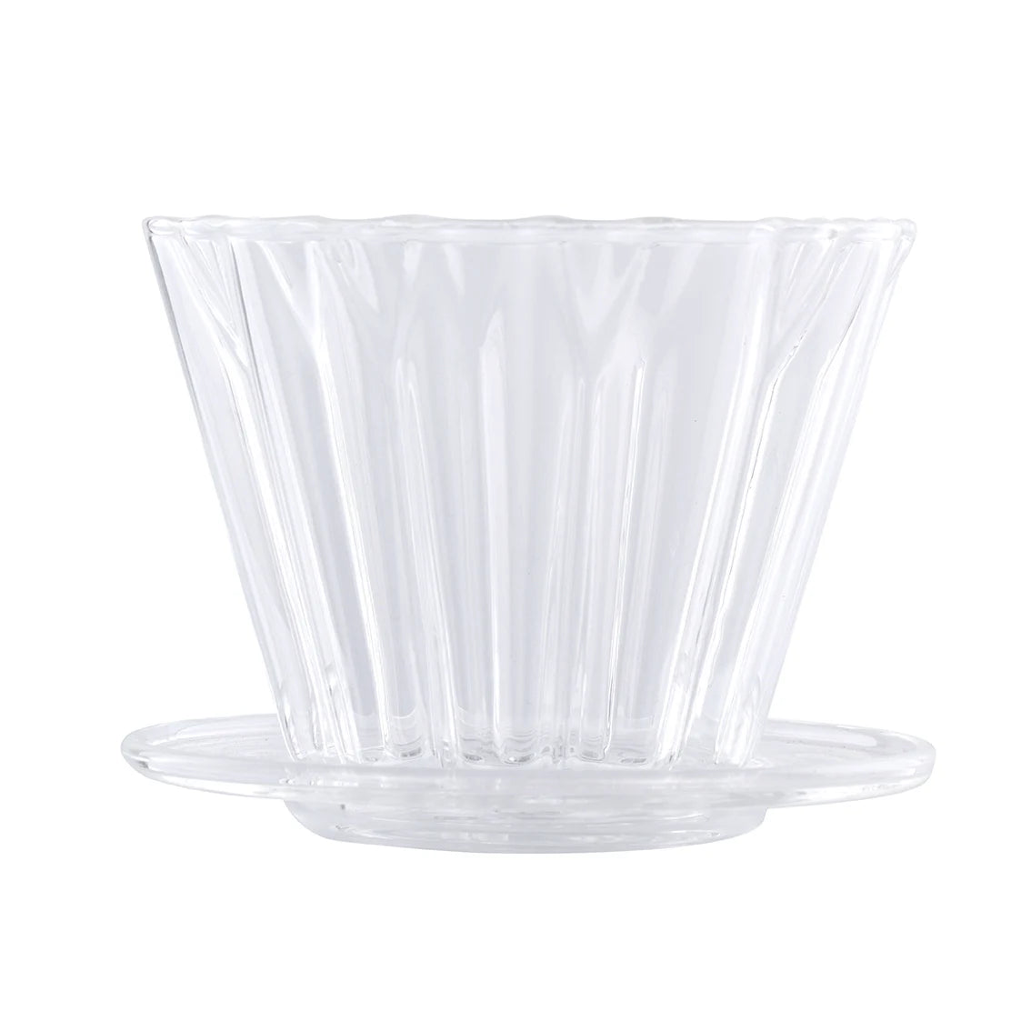 Customizable Logo Portable Clear Coffee Maker Glass Dripper Pour Over Cup Set Premium Coffee Filters