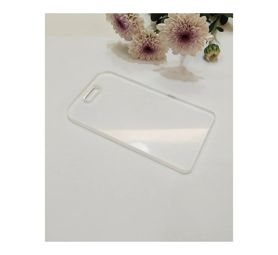 10pcs of Clear Acrylic Rectangle Luggage Tags Blank Keychain and Display Rack Tags