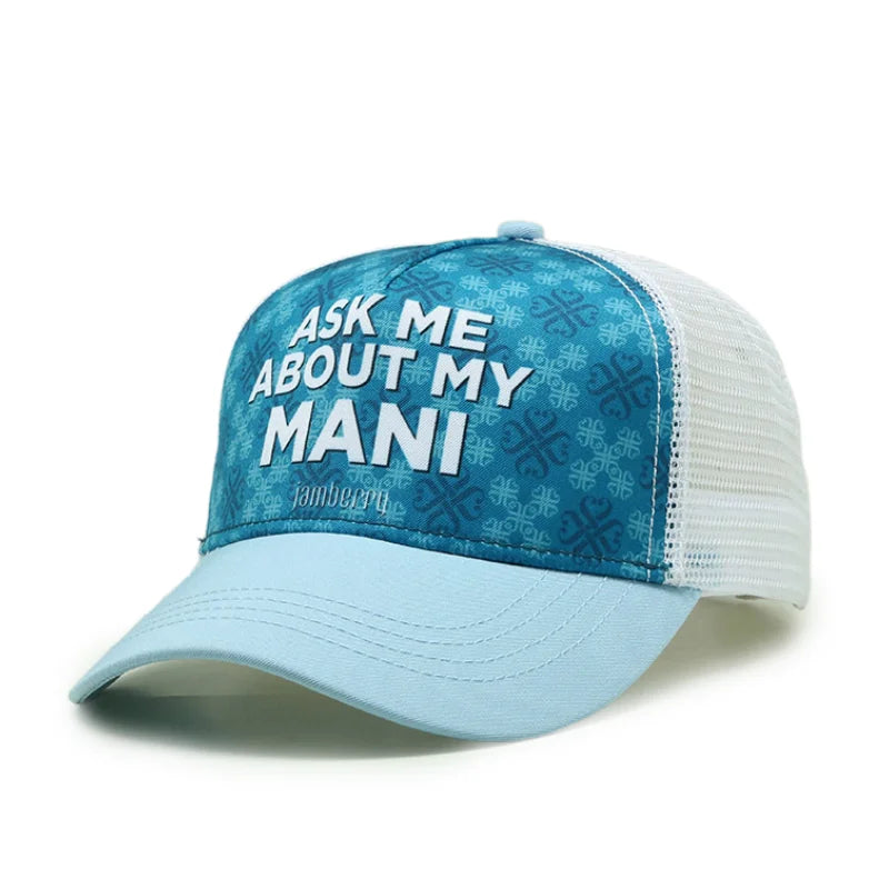Oem Design Adjustable 5 Panel Hat Curved Brim Custom Printing logo Mesh Trucker Cap